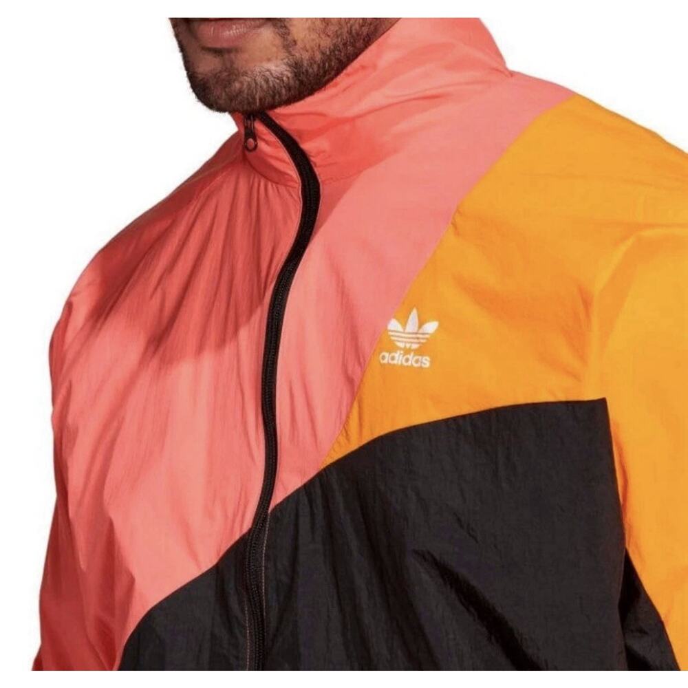 adidas Originals Colorblock Track Top – Black/Pink/Orange (HC4500) - M - NWT